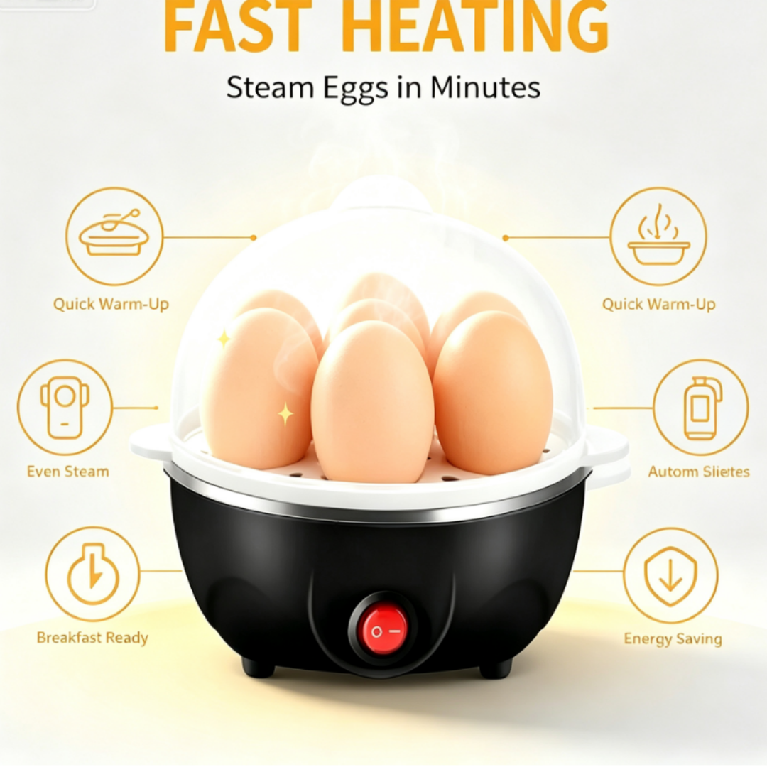 7 Eggs Electric Eggs Cooker, R - Egg Cooker Rapid review and price