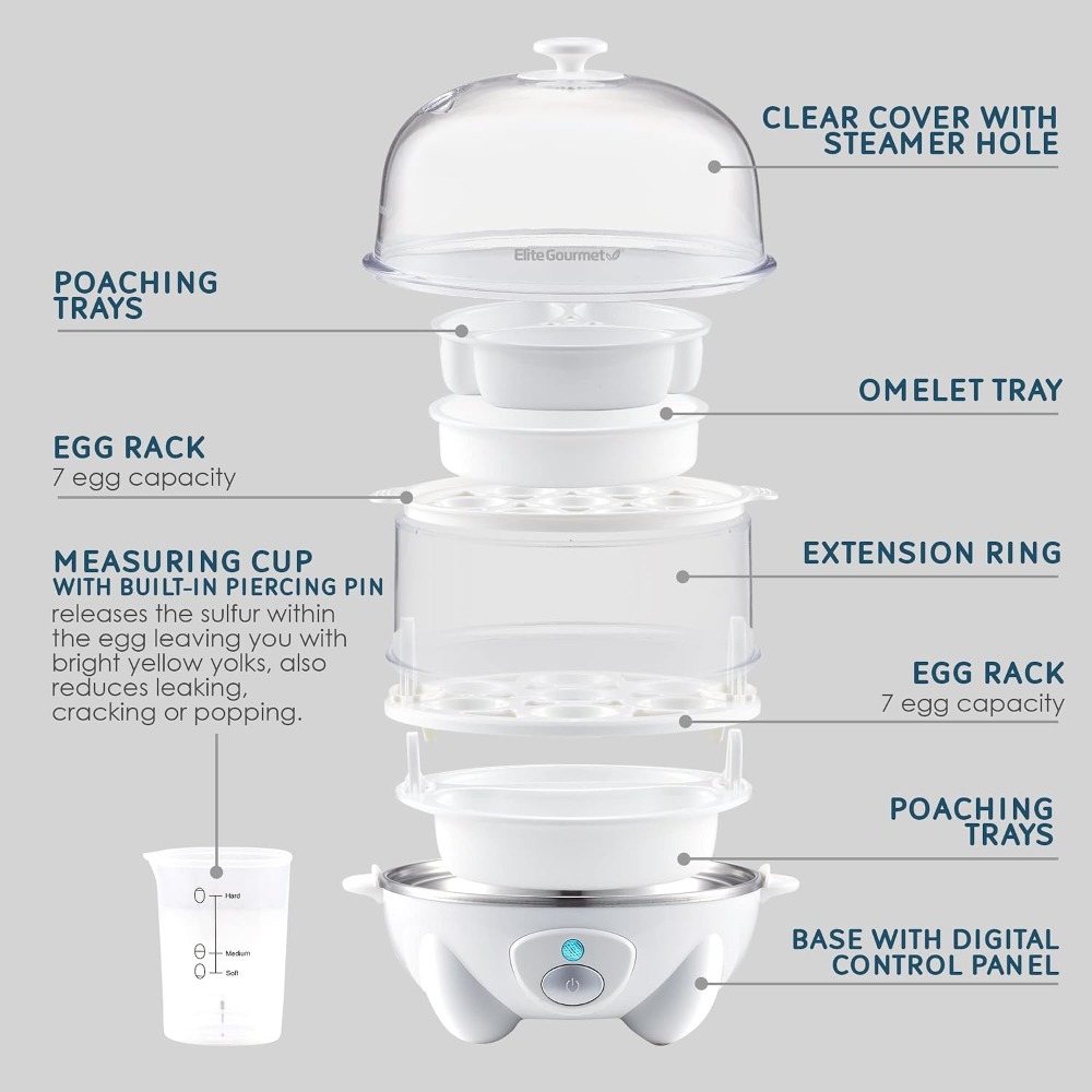 2-Tiered Rapid Egg Cooker: Poa - Egg Cooker Rapid review and price