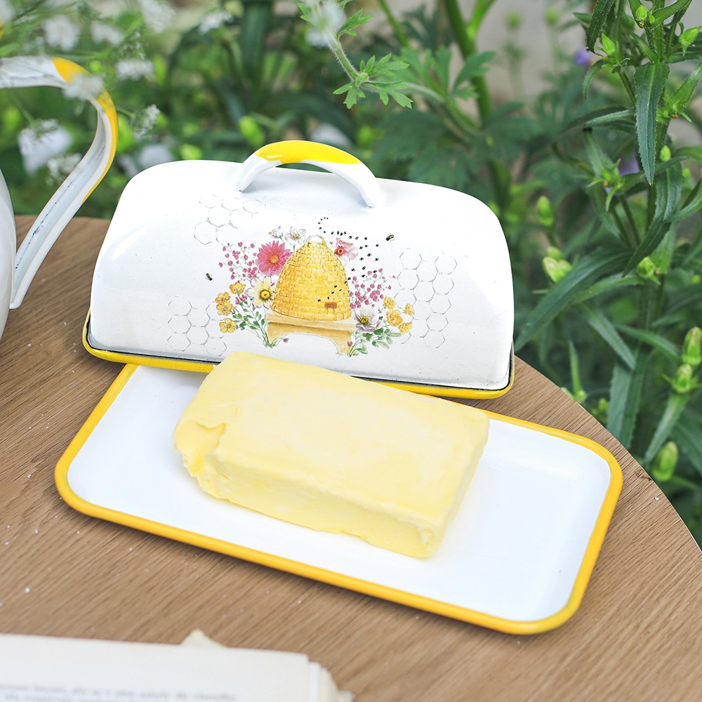 Menschy Enamel Butter Dish Che - Kitchen Appliances Brand review and price