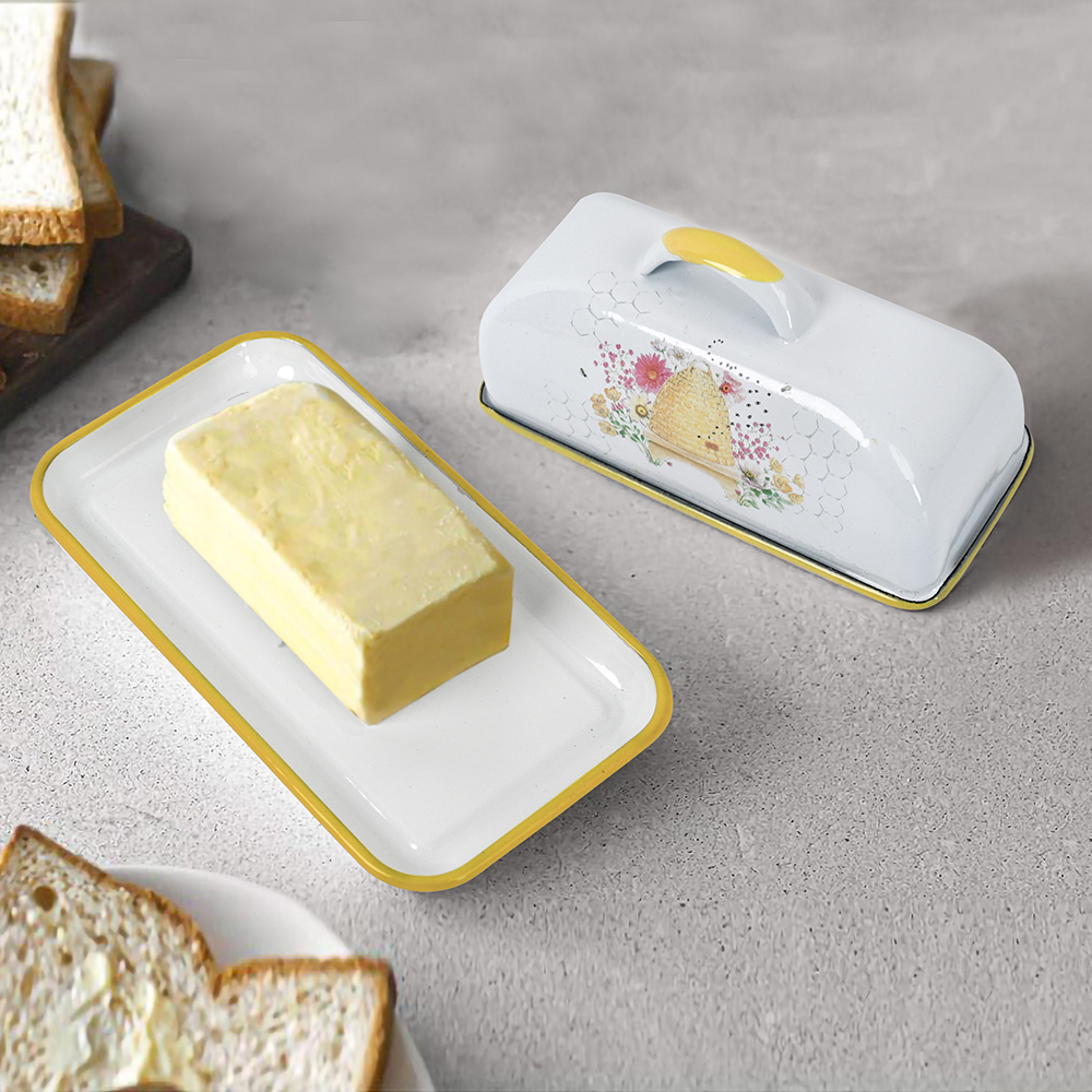 Menschy Enamel Butter Dish Che - Kitchen Appliances Brand review and price