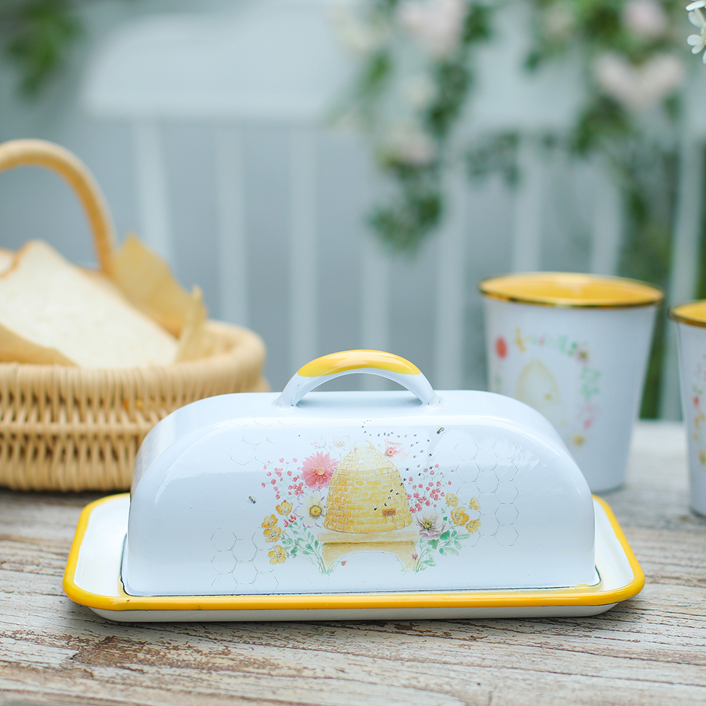 Menschy Enamel Butter Dish Che - Kitchen Appliances Brand review and price