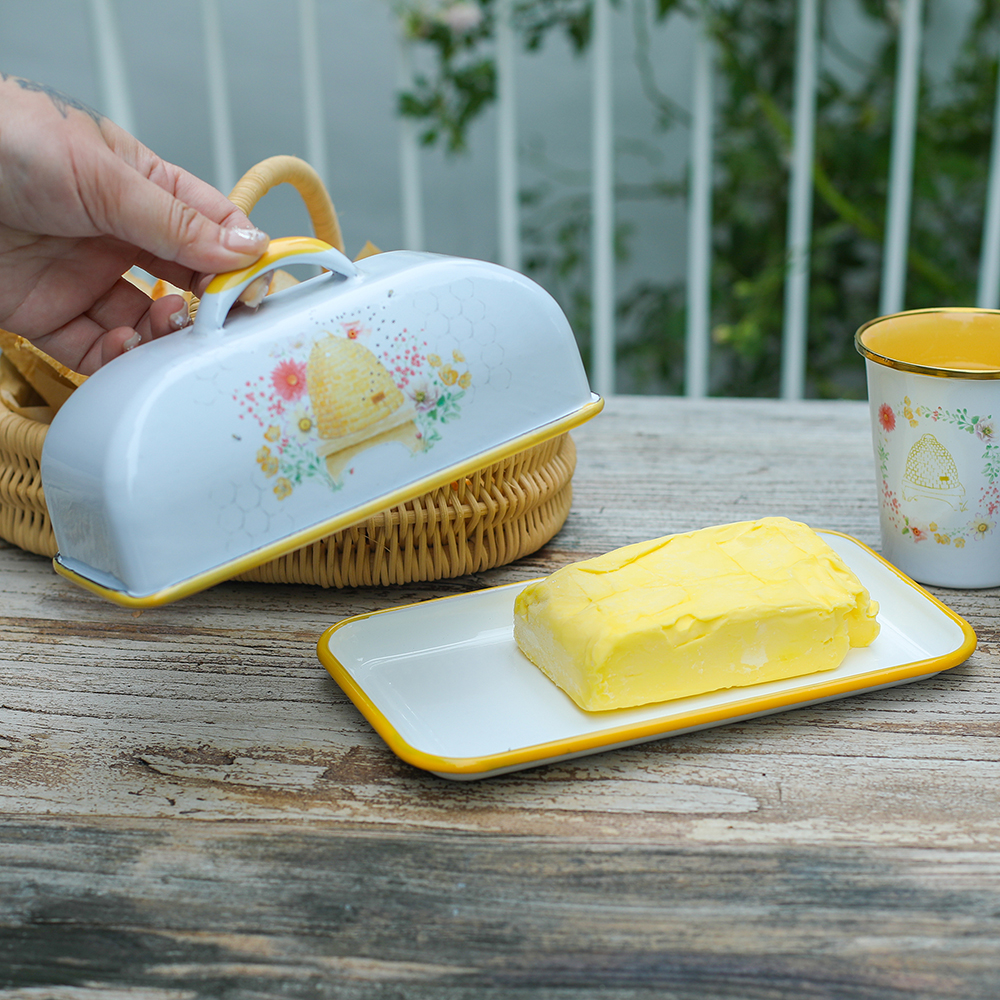 Menschy Enamel Butter Dish Che - Kitchen Appliances Brand review and price